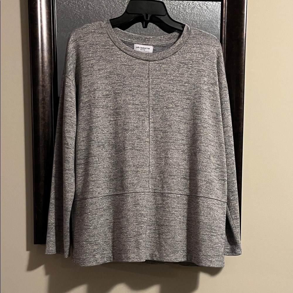 Lou & Grey Heather Gray Crew Neck Sweater